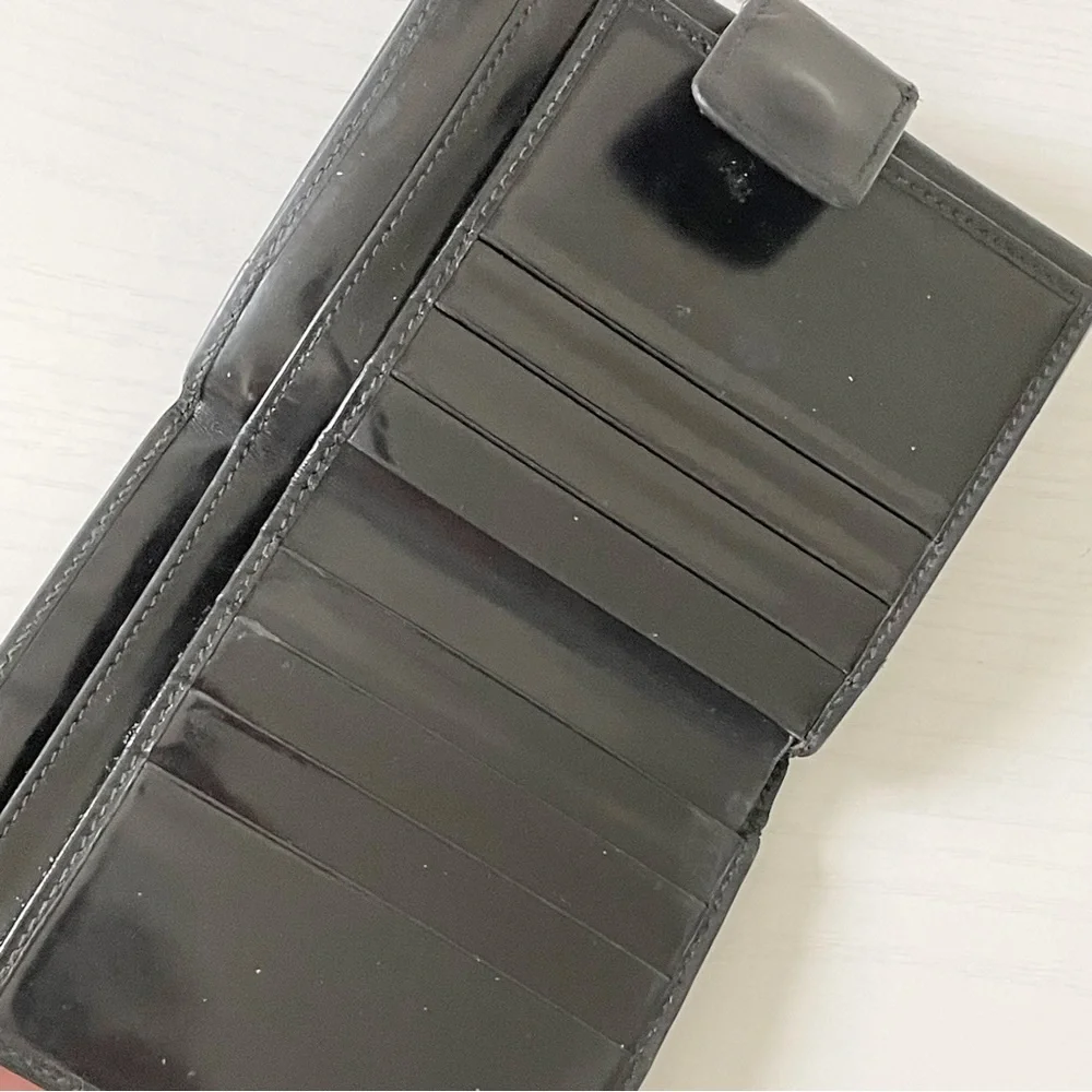 Gucci black distressed leather G logo Tom Ford era compact wallet - Picture 6 of 10
